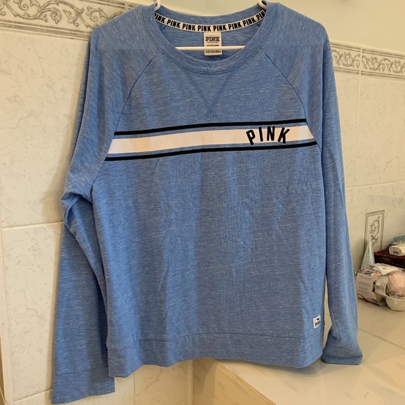 Victoria Secret PINK blue sweatshirt size small - Picture 1 of 5